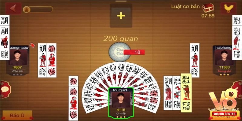 Luật chơi Chắn V8club quy định tại cổng game