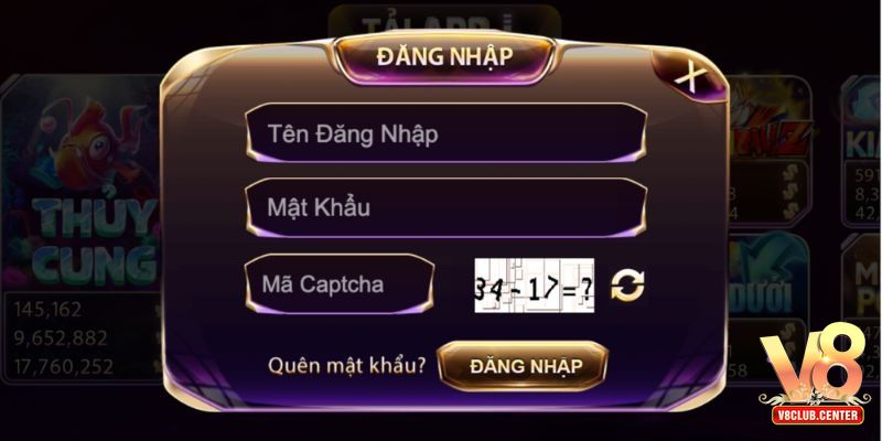 Các bước đăng nhập V8Club vô cùng đơn giản