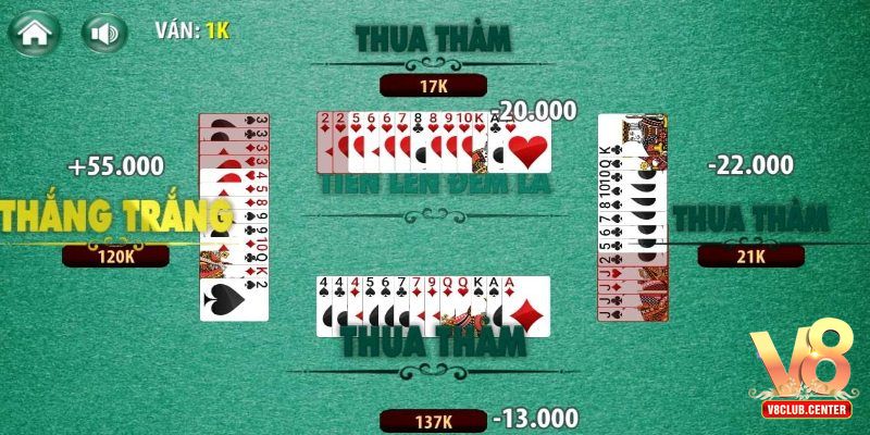 Luật chơi tiến lên đếm lá V8 tại cổng game club